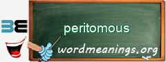 WordMeaning blackboard for peritomous
